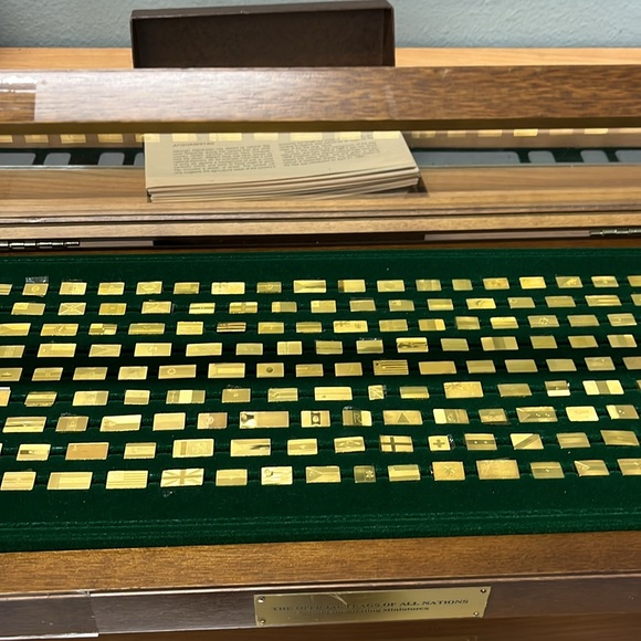 Franklin Mint Flags of The World collectible gold miniatures - Picture 9 of 17